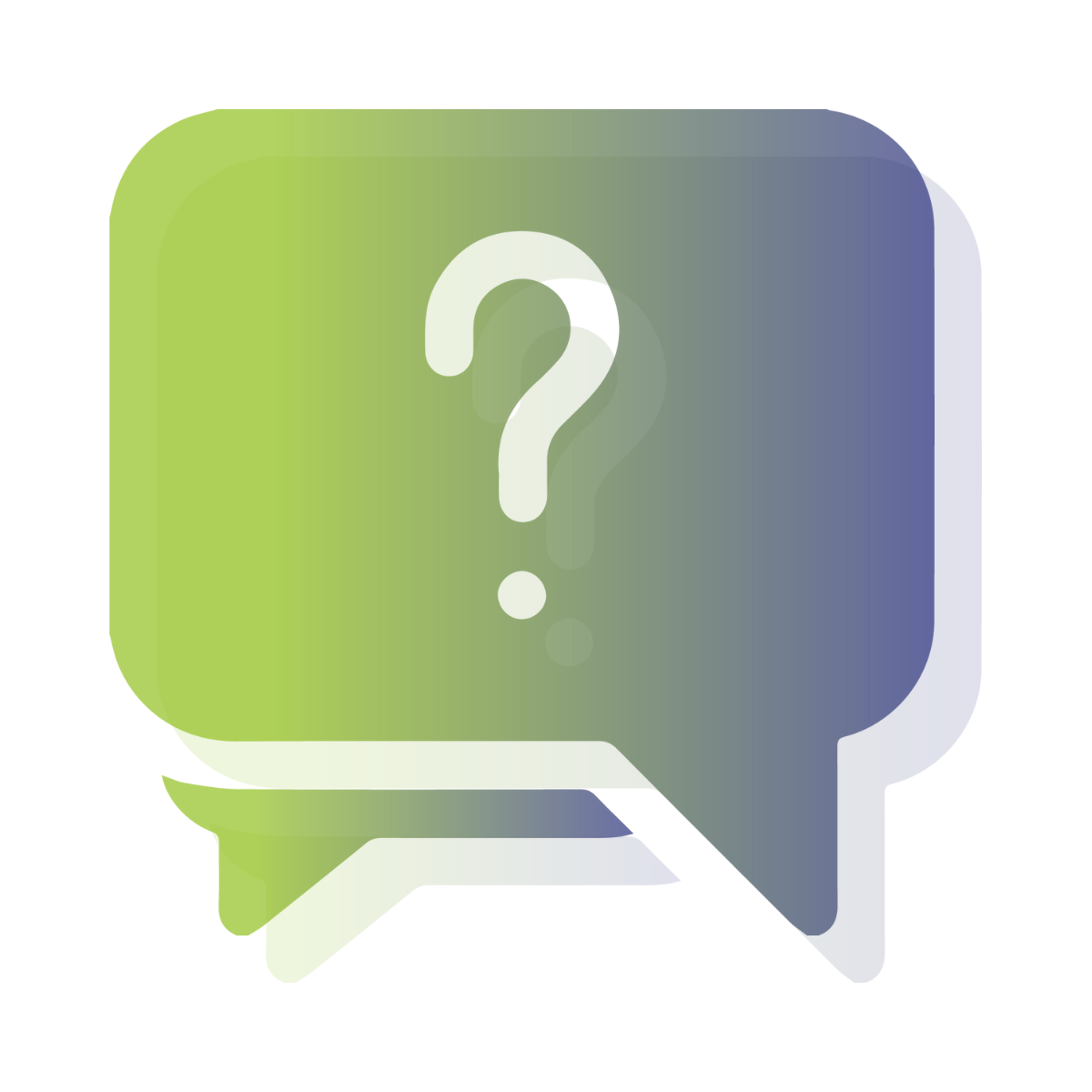 Logo d'une question dans un boîte de dialogue représentant la demande de contact