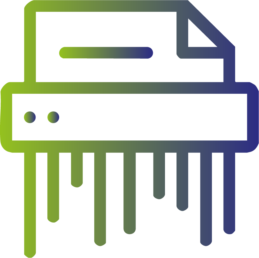 Logo d'un destructeur de document