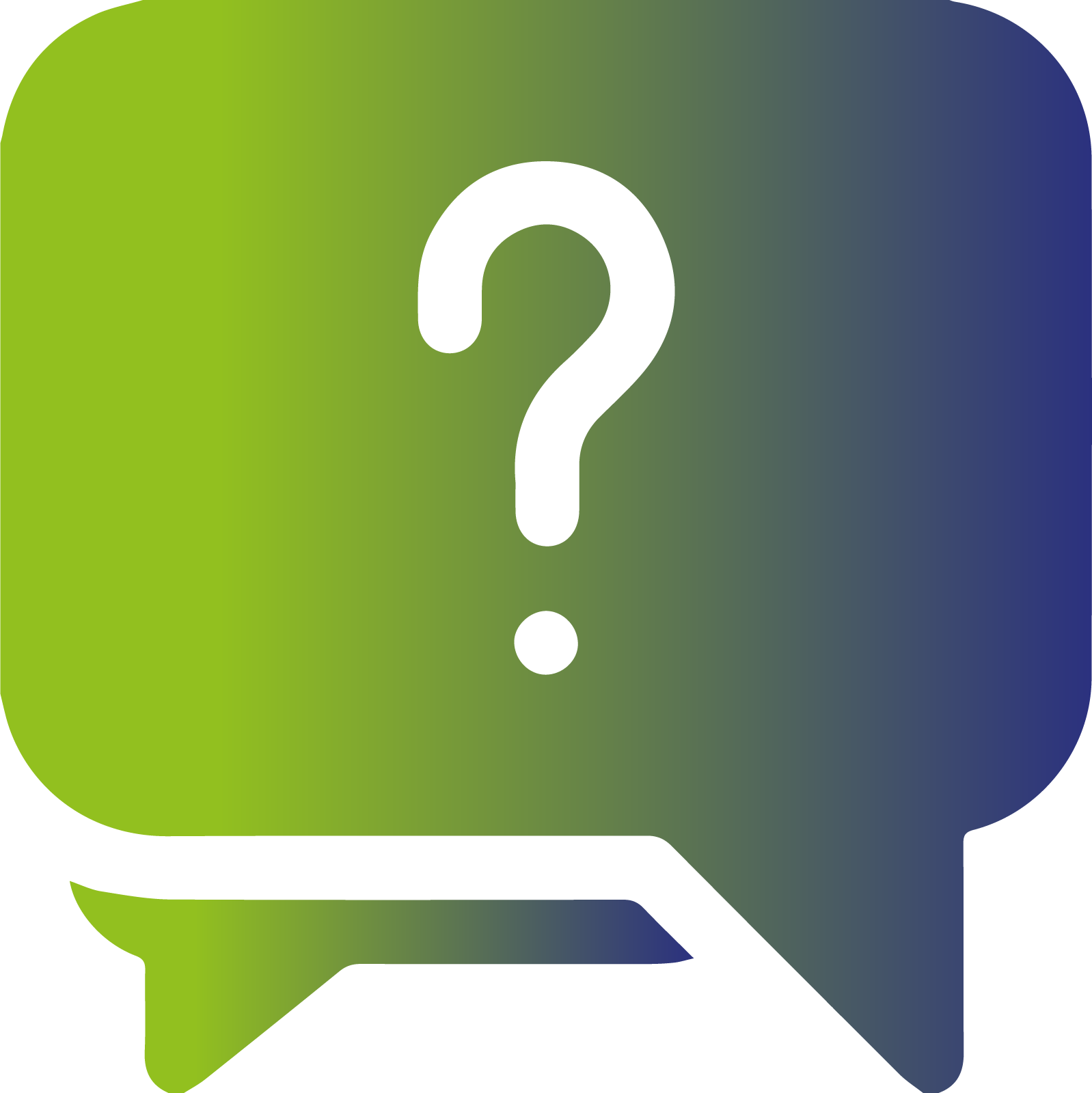 Logo d'une question dans un boîte de dialogue représentant la demande de contact